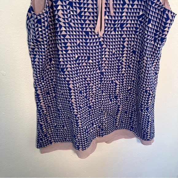 Gap Sleeveless Blouse Blue Purple Geometric - Picture 9 of 10